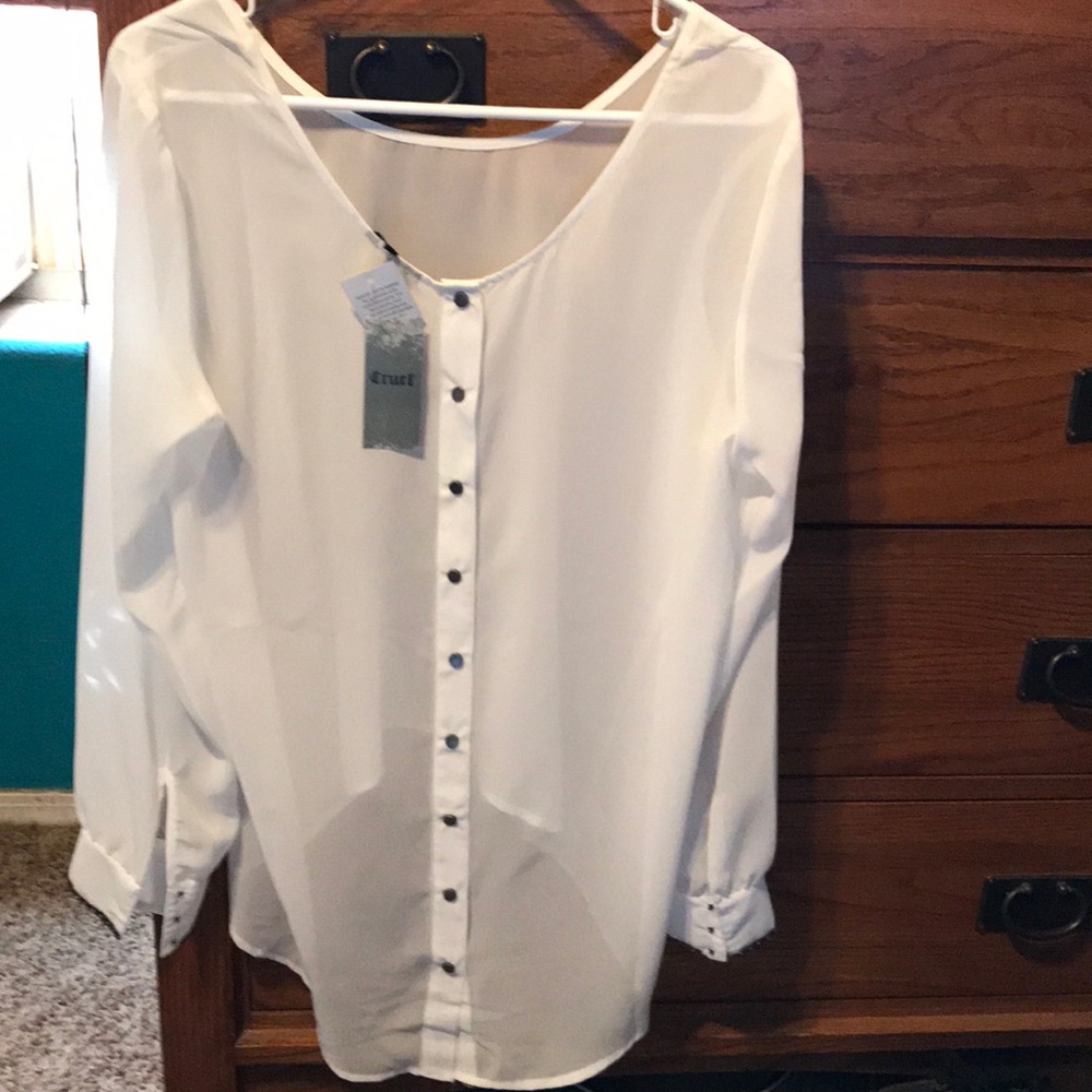 Long White Womans Blouse